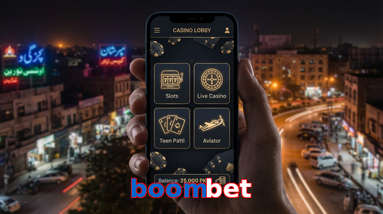 Main screen of Boombet app page for PK players